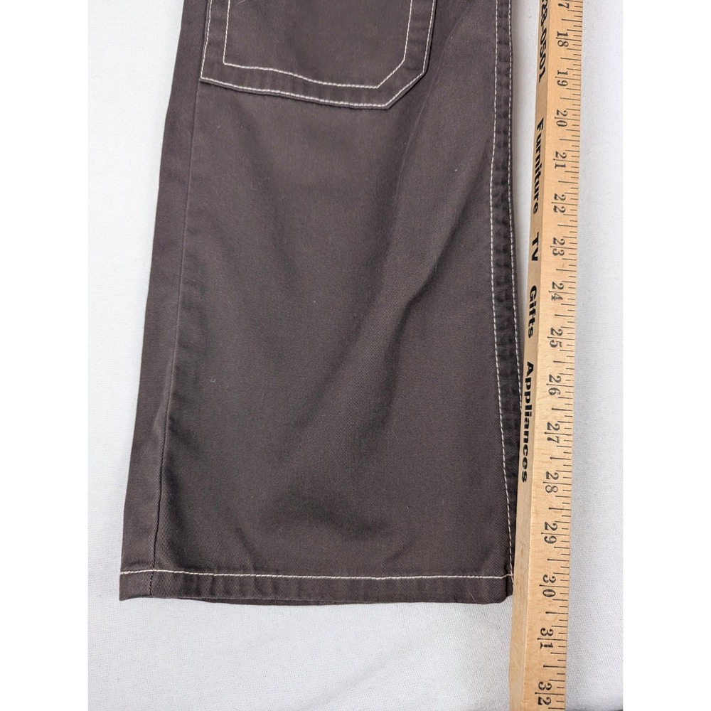 True Religion Vinny Ultra Baggy Cargo Pants Brown Contrast Stitch Size 28 Unisex - Picture 13 of 15